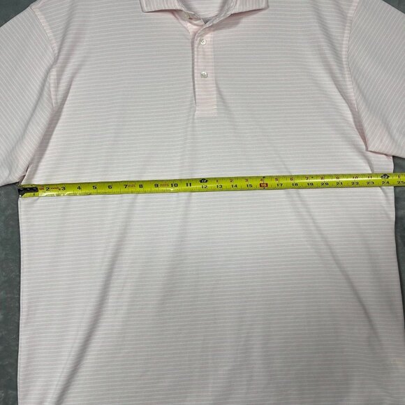 Onward Reserve Performance Stretch Polo Mens XXL 2XL Pink Striped Shirt - Picture 4 of 7